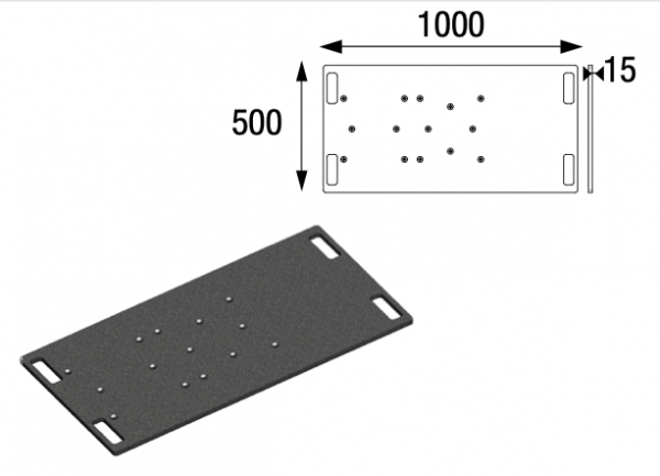 Télécharger le catalogue EMBASE LOURDE RECTANGLE EML1000X500 58KG NOIR  - évènementiel en Normandie